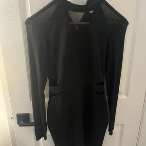 Lulu's Black Long Sleeve Dress